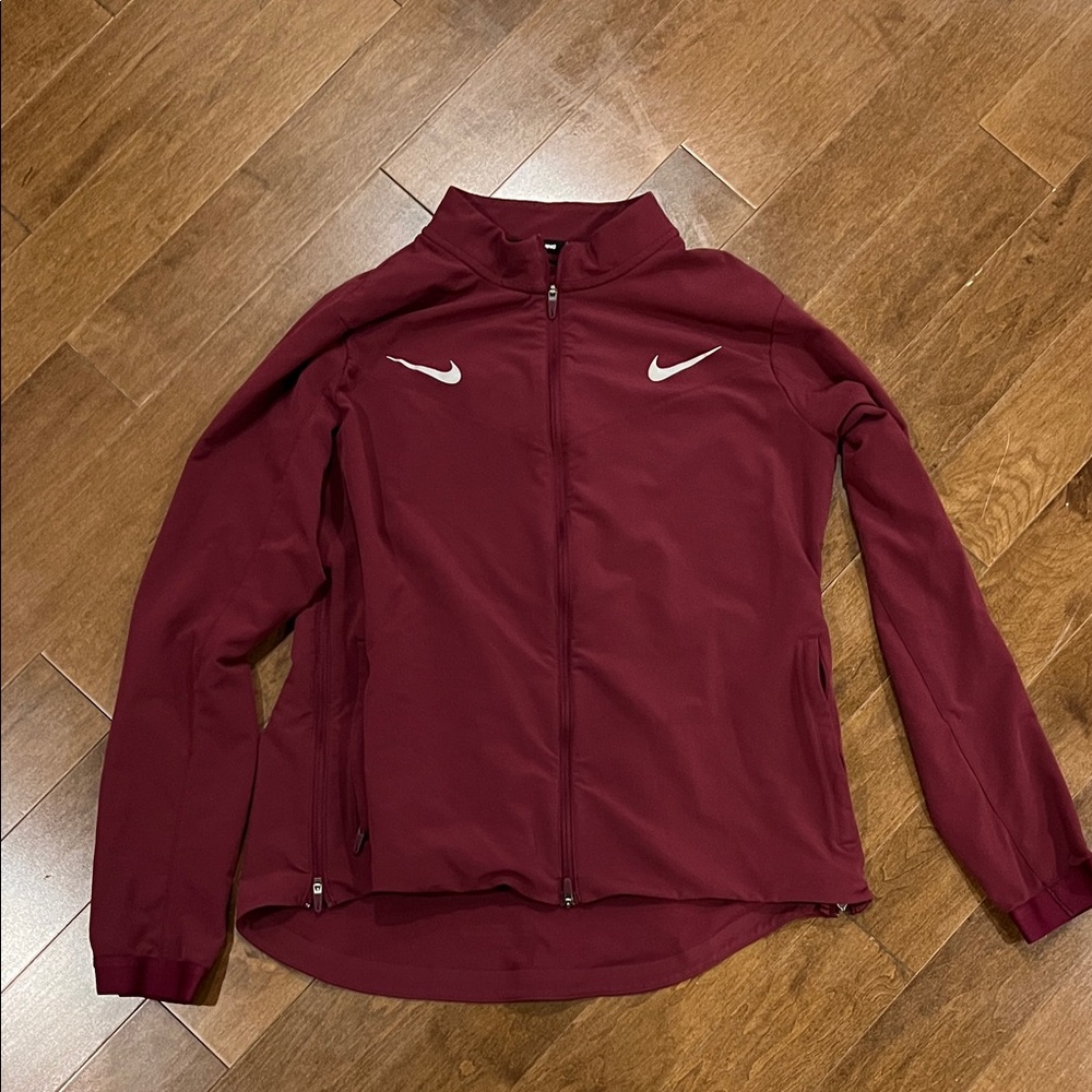 Nike Women's Burgundy Dri-fit Zipup